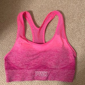 PINK Sport Hot Pink Ombré Sports Bra Small